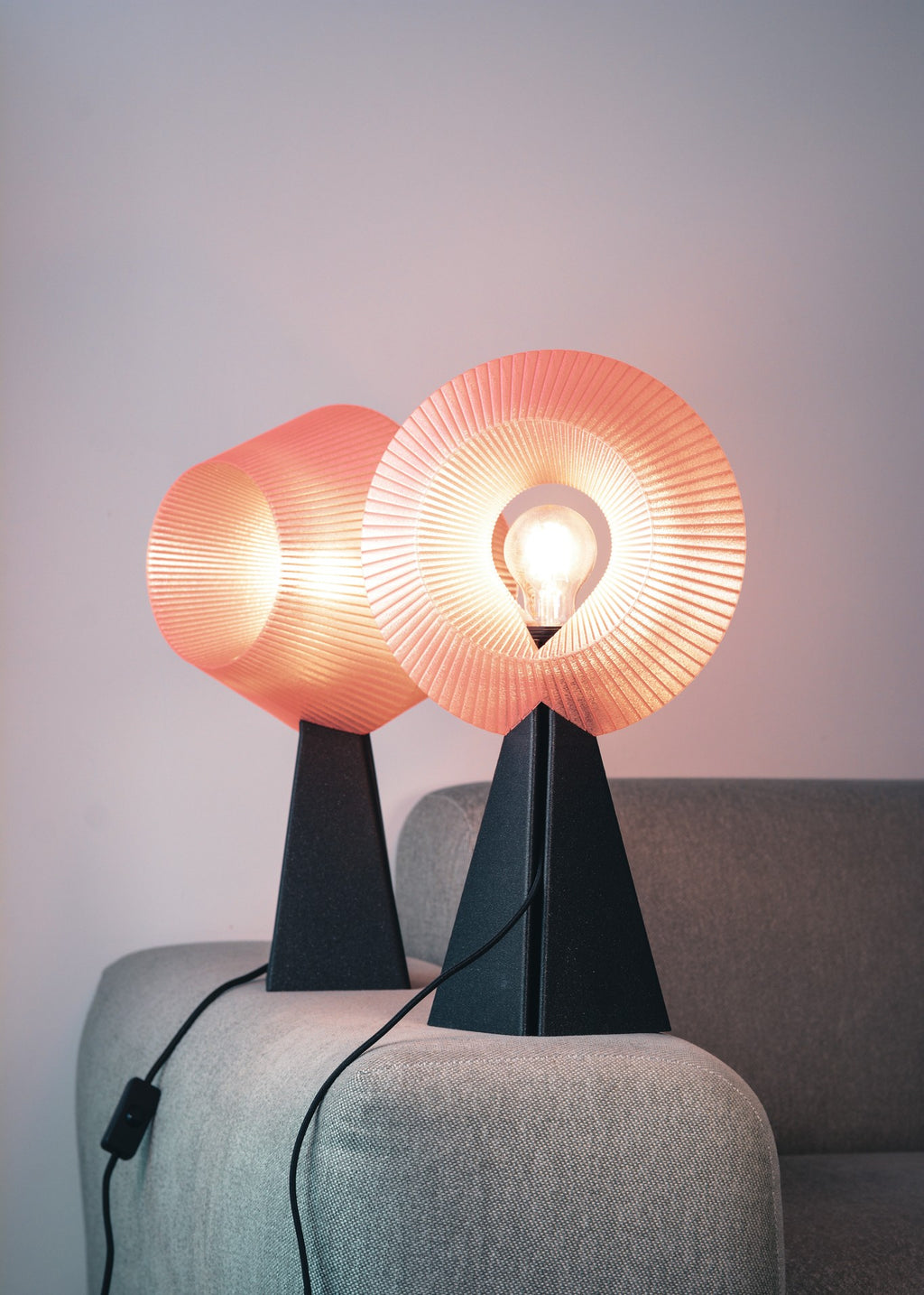 Angled Turbine Studio Lamp — Brutalist Modernist Task Light