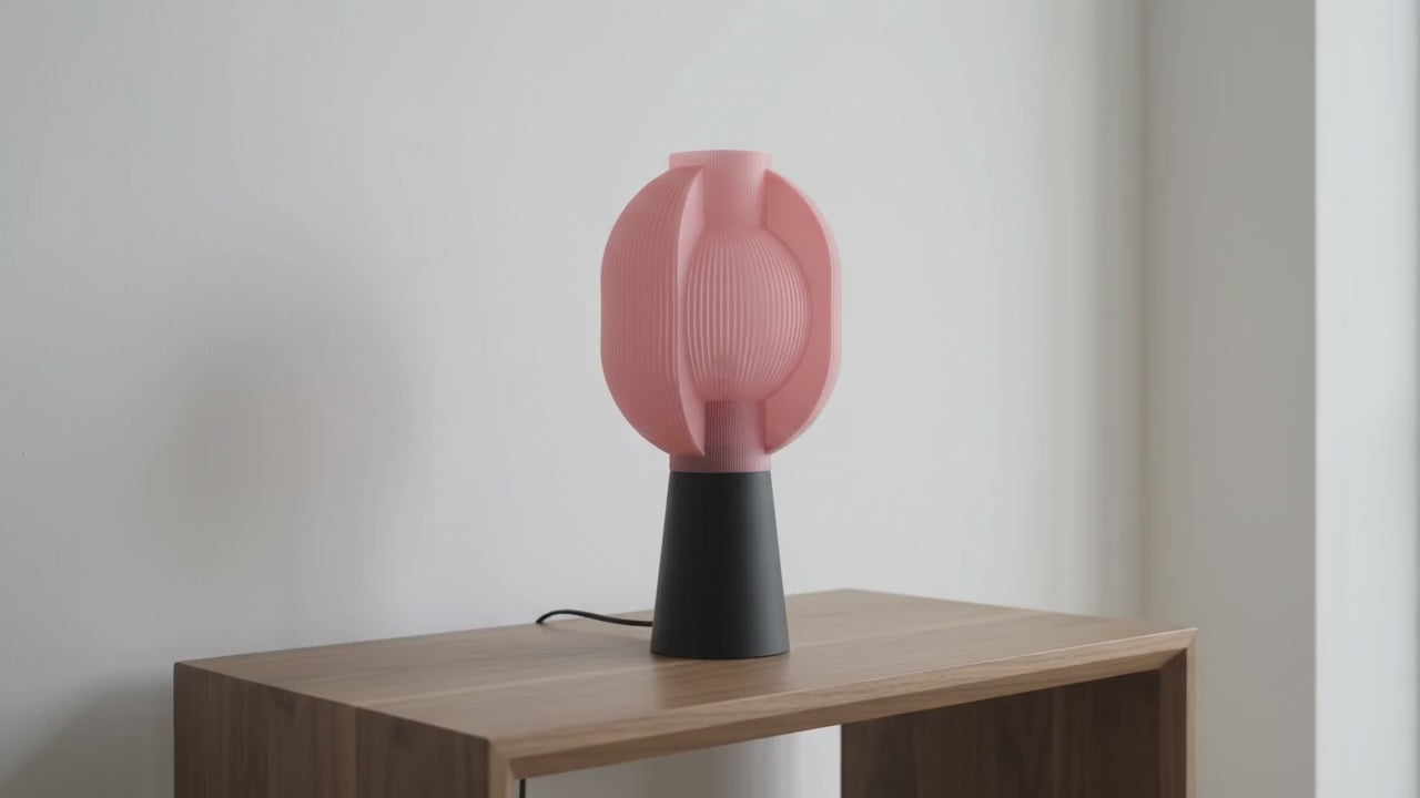 Fin Capsule Totem Lamp — Architectural Lantern Sculpture